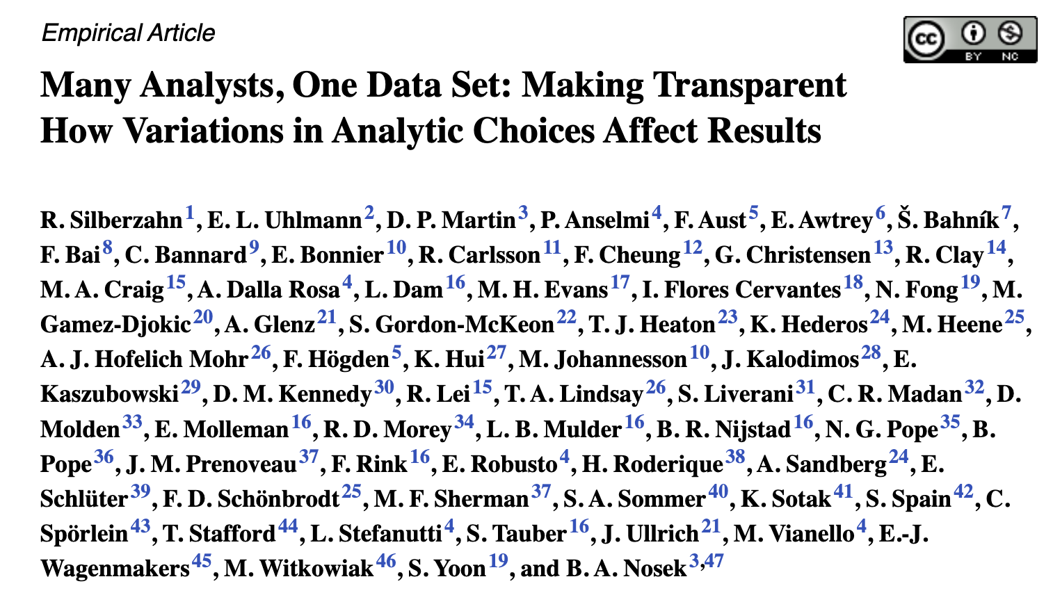 Many-analyst study paper 1